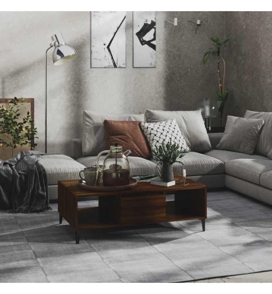 Couchtisch Braun Eichen-Optik 103,5x60x35 cm Holzwerkstoff