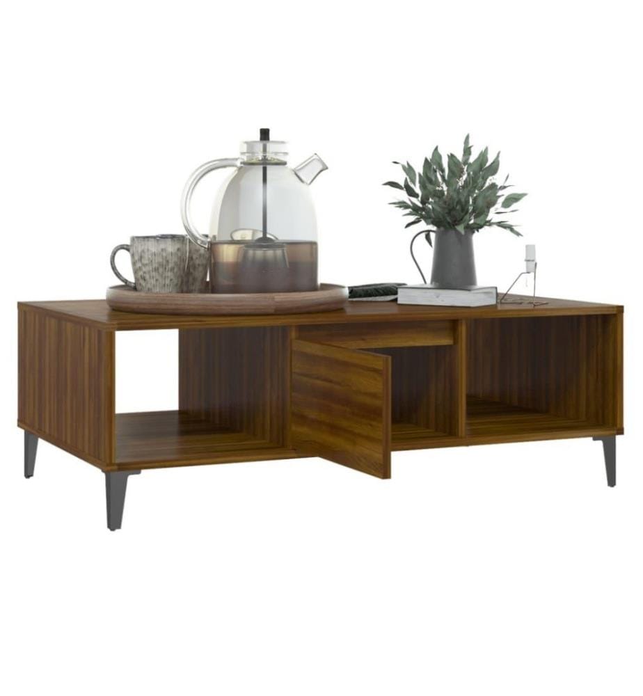 Couchtisch Braun Eichen-Optik 103,5x60x35 cm Holzwerkstoff