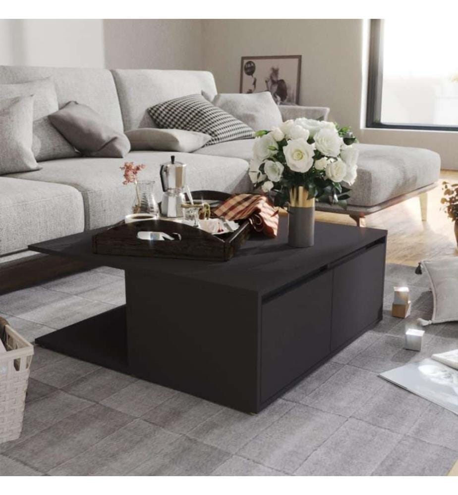 Couchtisch Grau 80x80x31 cm Holzwerkstoff