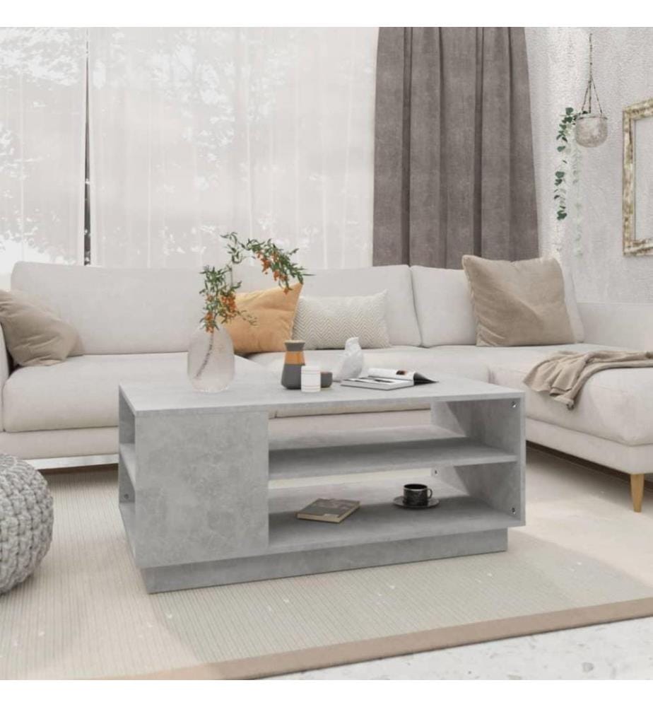 Couchtisch Betongrau 102x55x43 cm Holzwerkstoff