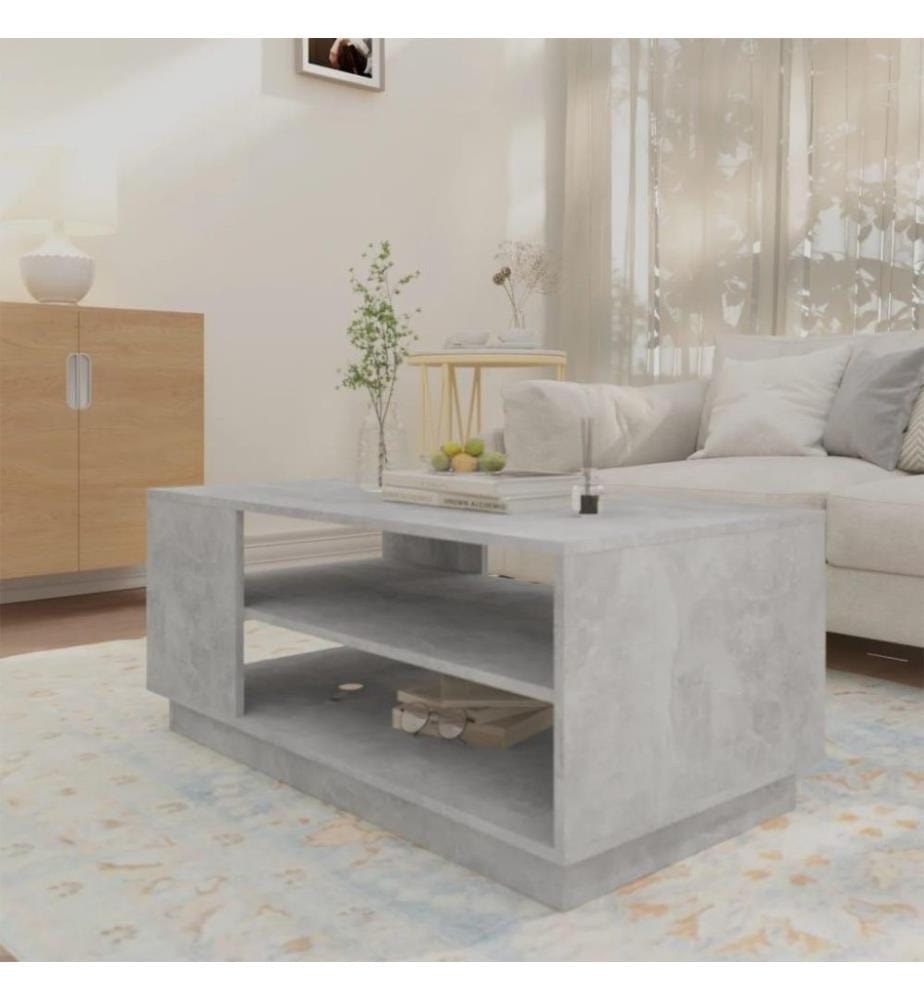 Couchtisch Betongrau 102x55x43 cm Holzwerkstoff