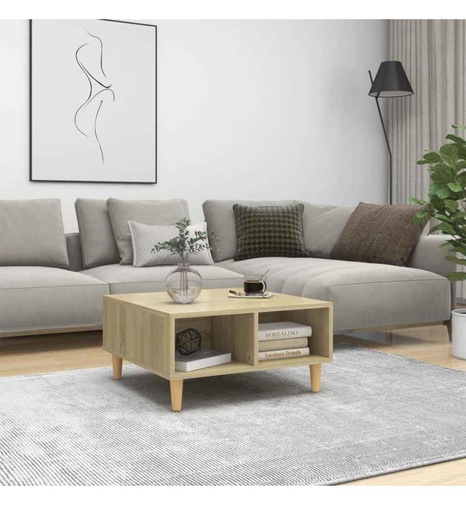 Couchtisch Sonoma-Eiche 60x60x30 cm Holzwerkstoff