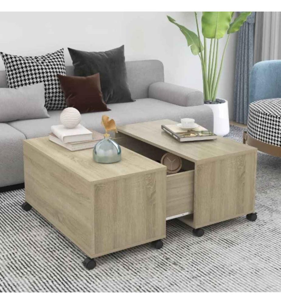 Couchtisch Sonoma-Eiche 75x75x38 cm Holzwerkstoff