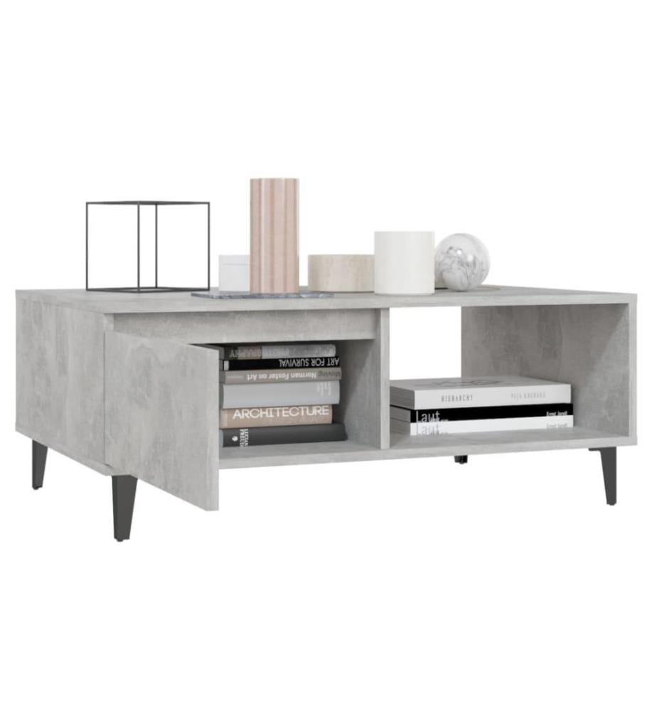 Couchtisch Betongrau 90x60x35 cm Holzwerkstoff