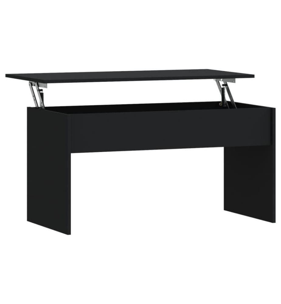 Table basse Noir 102x50,5x52,5 cm Bois d'ingénierie