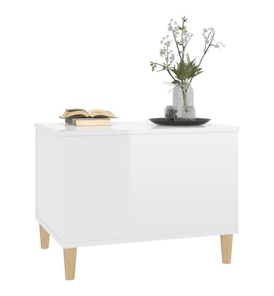 Couchtisch Hochglanz-Weiss 60x44,5x45 cm Holzwerkstoff