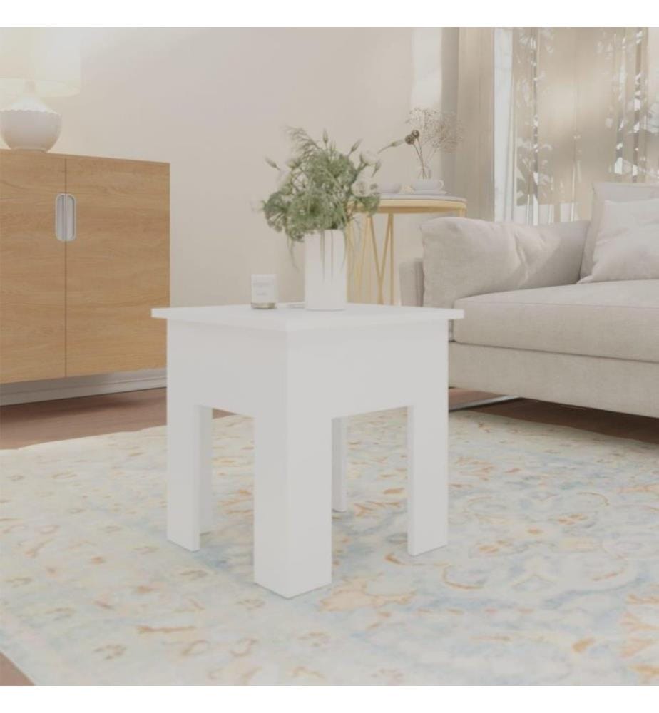 Couchtisch Weiss 40x40x42 cm Holzwerkstoff