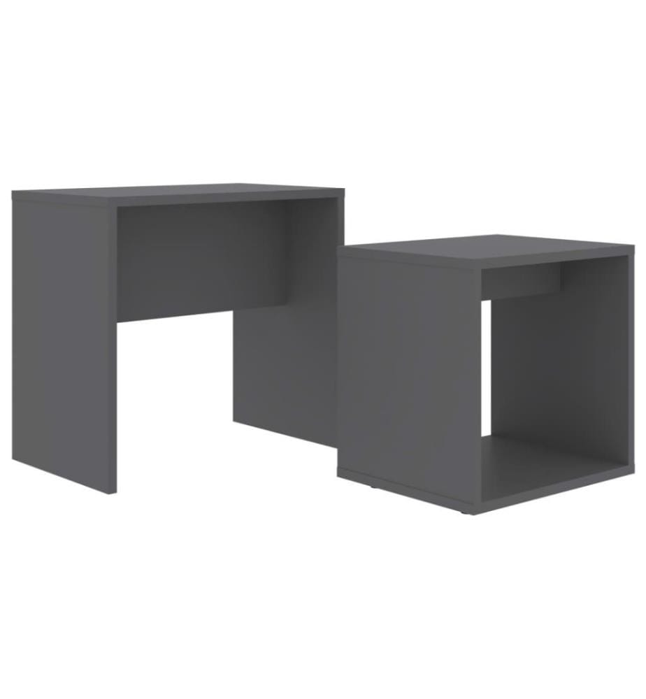 Ensemble de tables basses Gris 48x30x45 cm Aggloméré