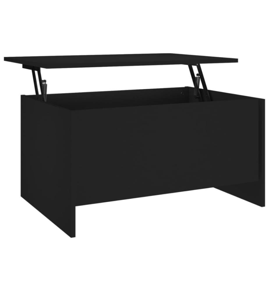 Table basse Noir 80x55,5x41,5 cm Bois d'ingénierie