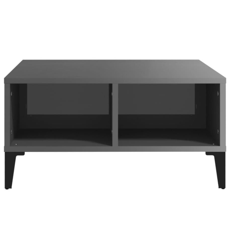 Couchtisch Hochglanz-Grau 60x60x30 cm Holzwerkstoff