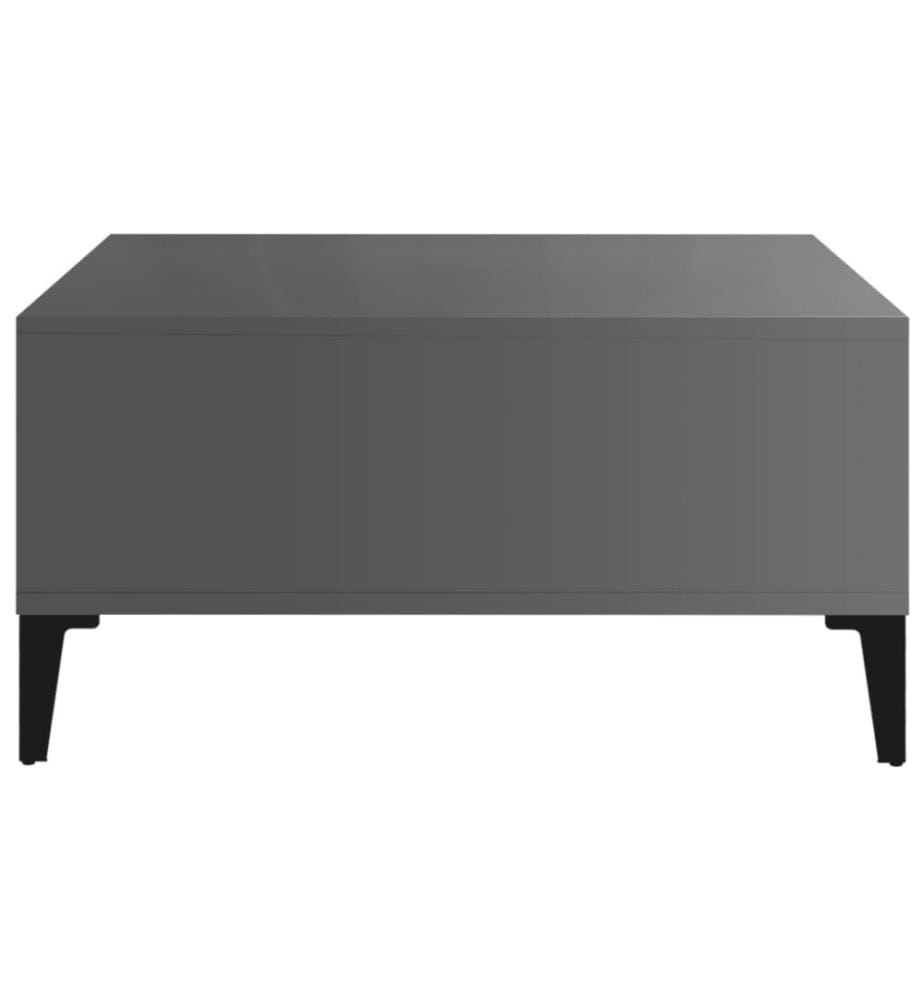 Couchtisch Hochglanz-Grau 60x60x30 cm Holzwerkstoff