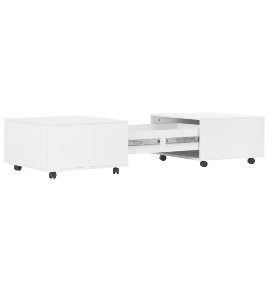 Table basse Blanc brillant 120 x 60 x 35 cm