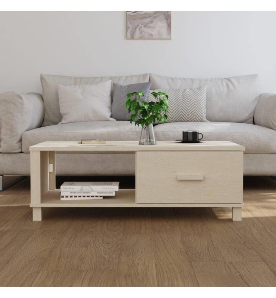Couchtisch Honigbraun 100x55x35 cm Massivholz Kiefer