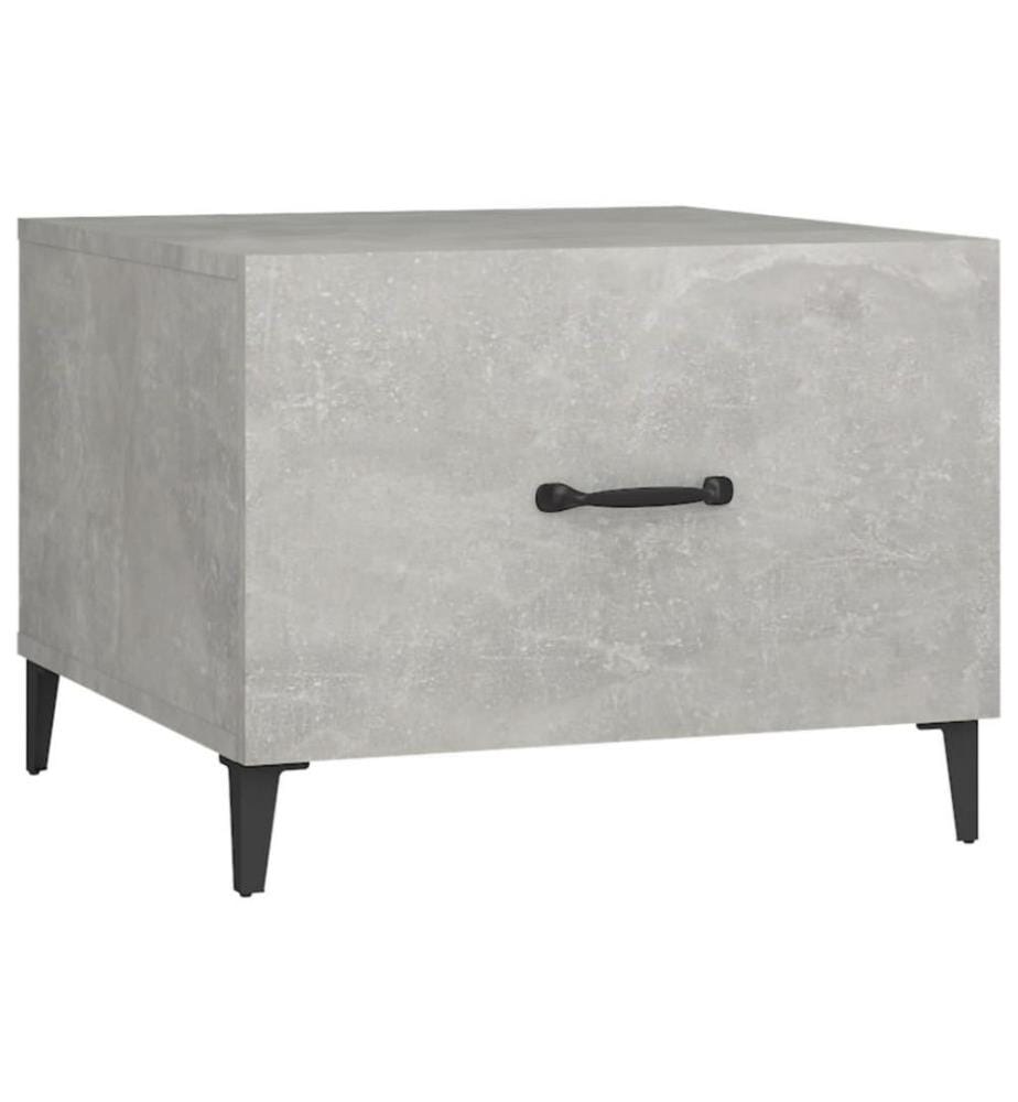 Couchtisch mit Metallbeinen Betongrau 50x50x40 cm