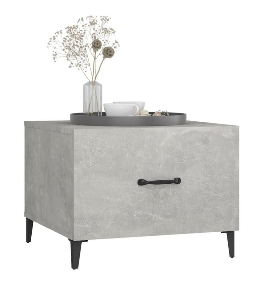 Couchtisch mit Metallbeinen Betongrau 50x50x40 cm