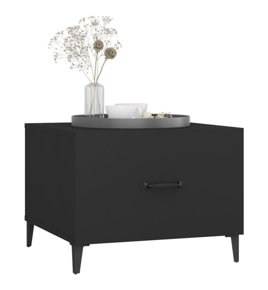 Couchtische mit Metallbeinen 2 Stk. Schwarz 50x50x40 cm