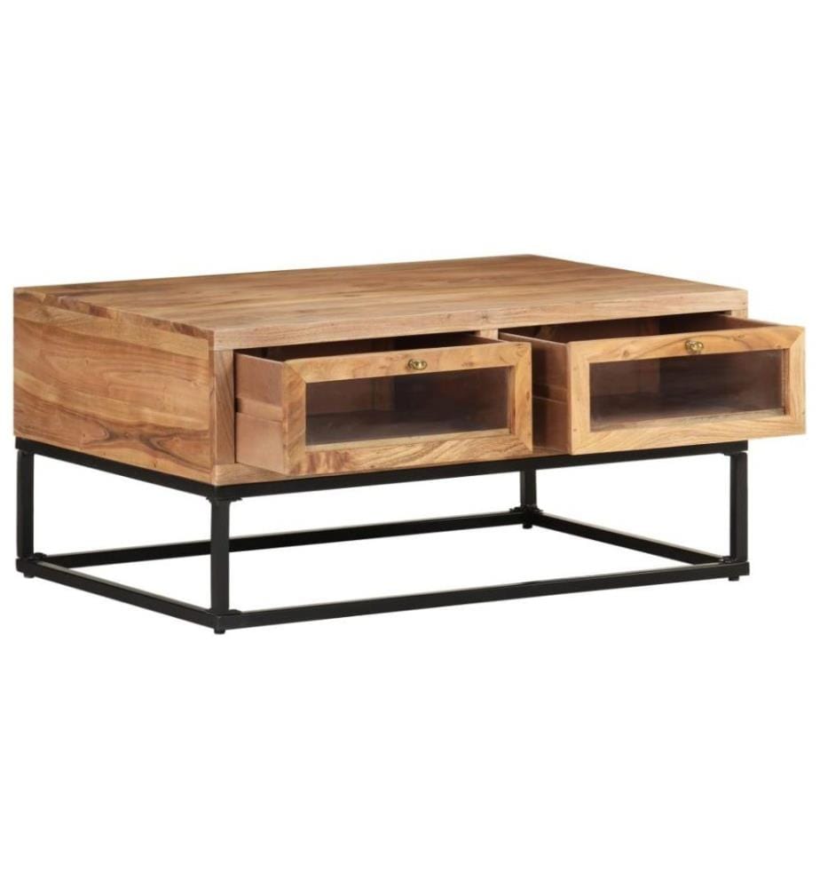 Couchtisch 90x60x40 cm Massivholz Akazie