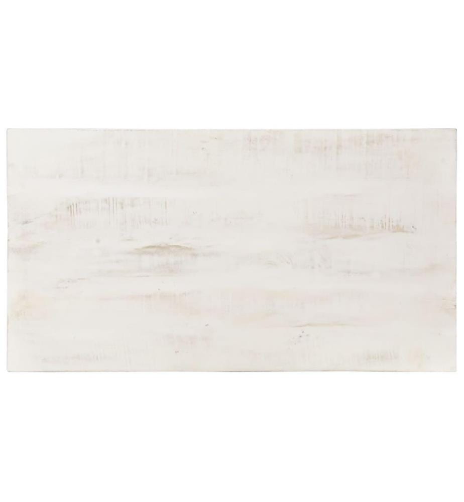 Table basse Blanc 110x60x45 cm Bois de manguier massif