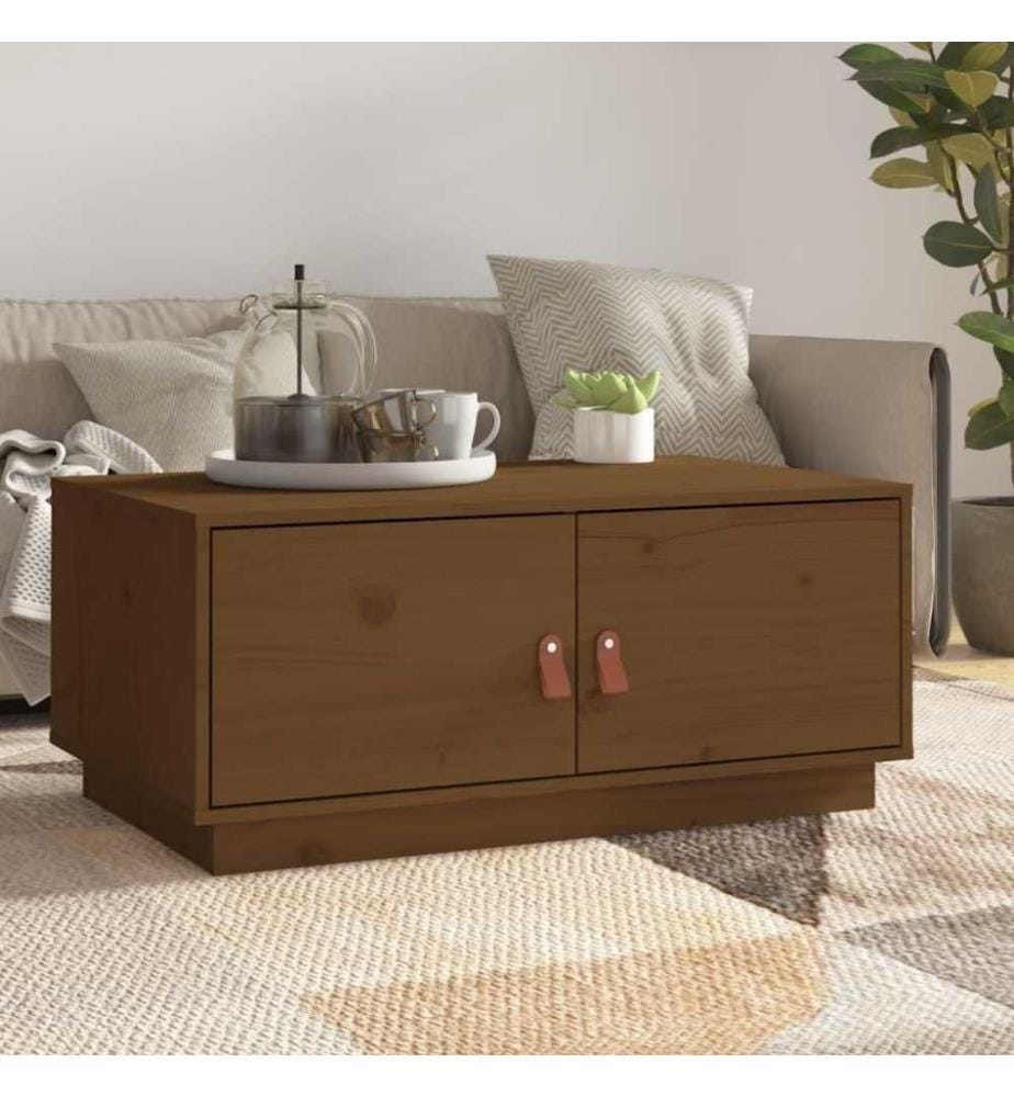 Couchtisch Honigbraun 80x50x35 cm Massivholz Kiefer