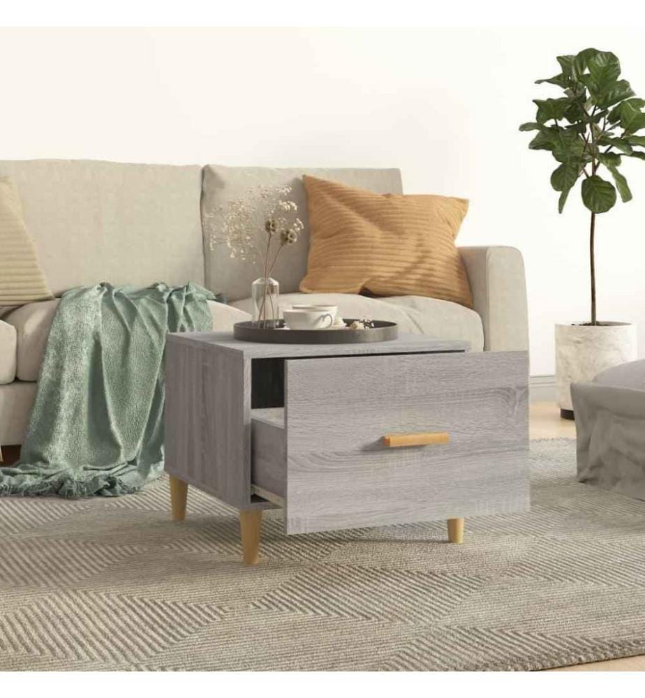 Couchtisch Grau Sonoma 50x50x40 cm Holzwerkstoff
