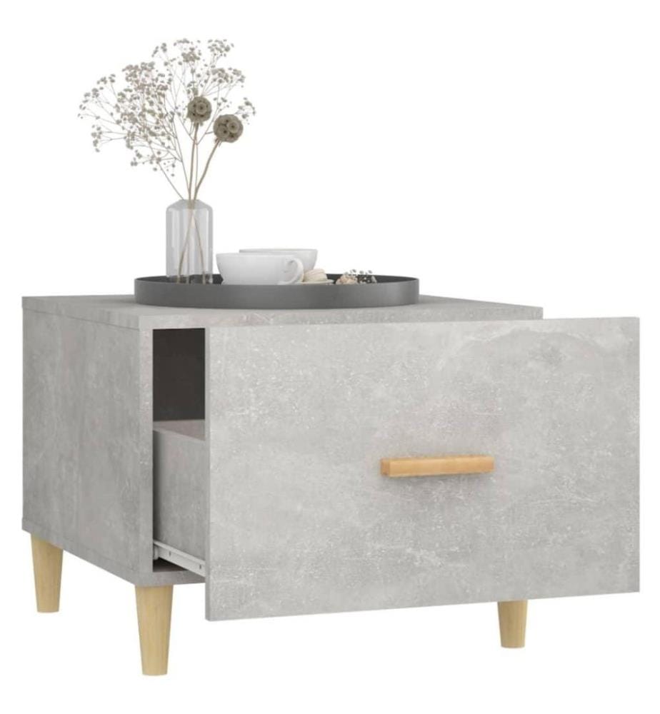Couchtisch Betongrau 50x50x40 m Holzwerkstoff