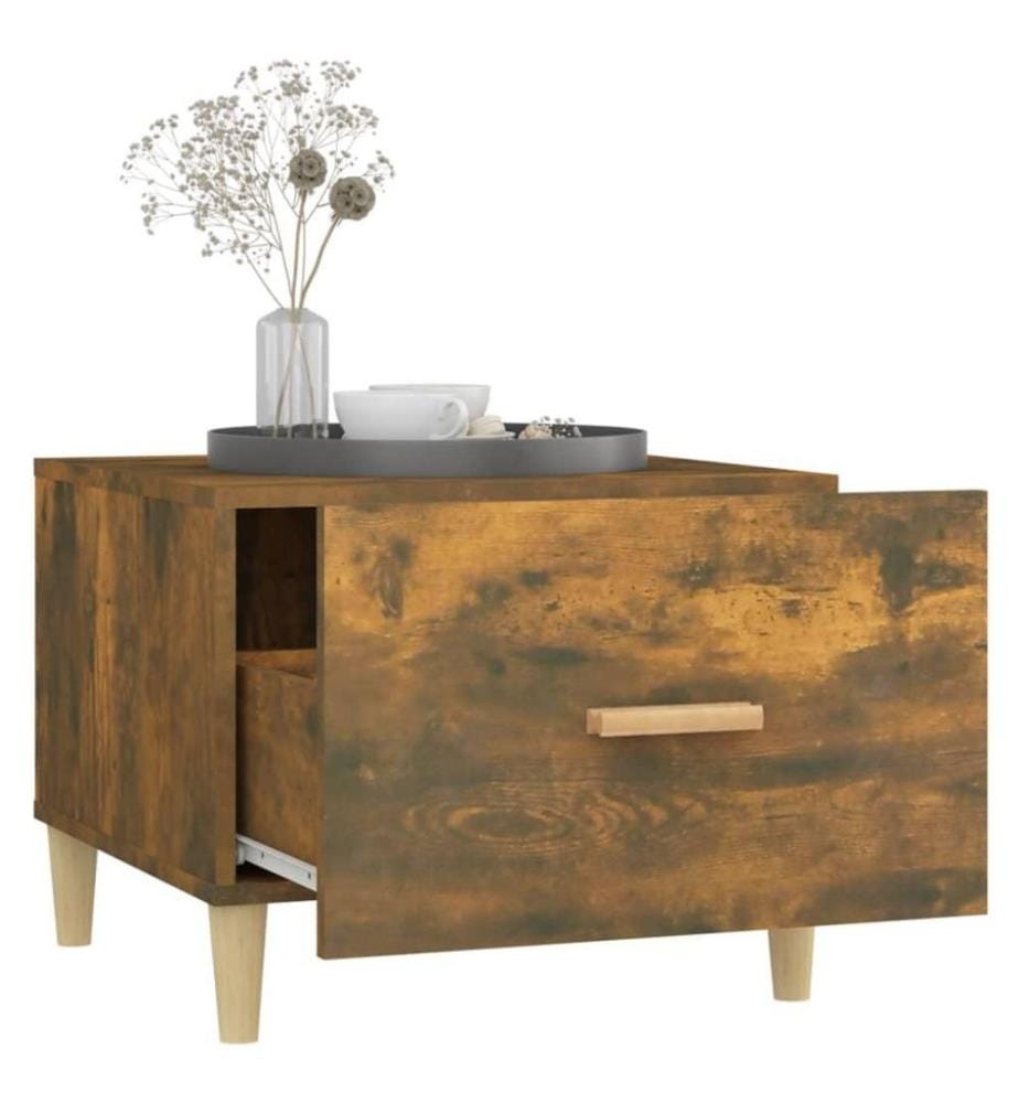 Couchtisch Räuchereiche 50x50x40 cm Holzwerkstoff