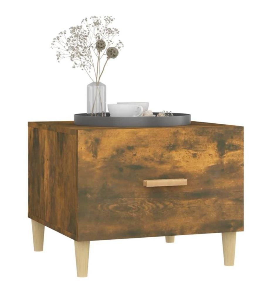 Couchtisch Räuchereiche 50x50x40 cm Holzwerkstoff