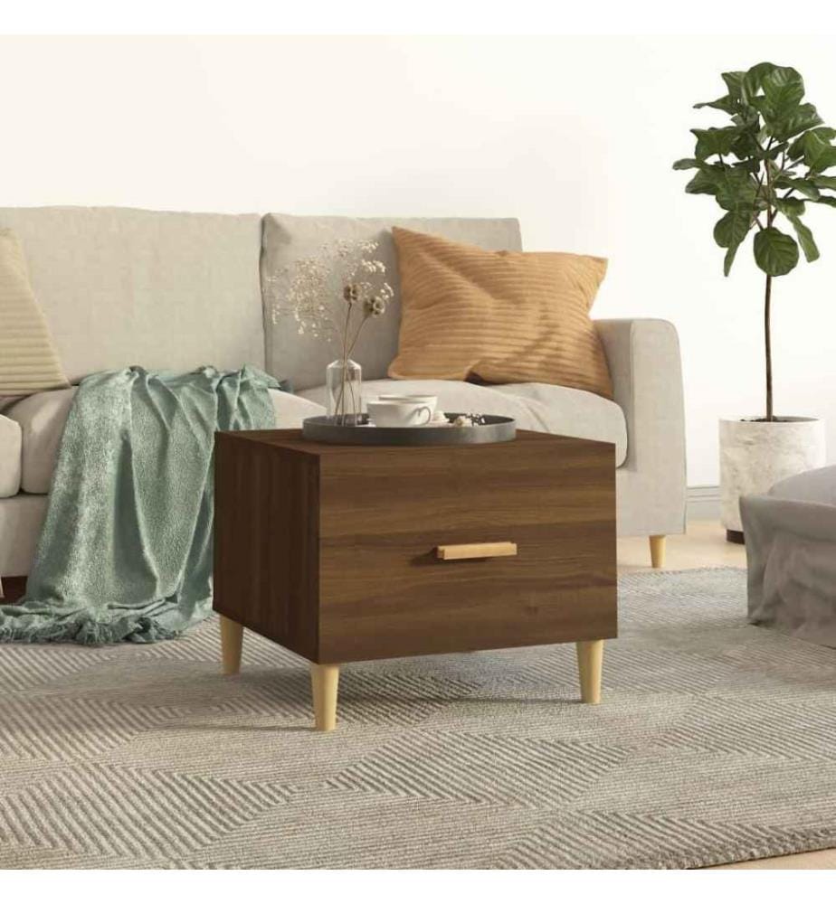 Couchtisch Braun Eiche 50x50x40 cm Holzwerkstoff