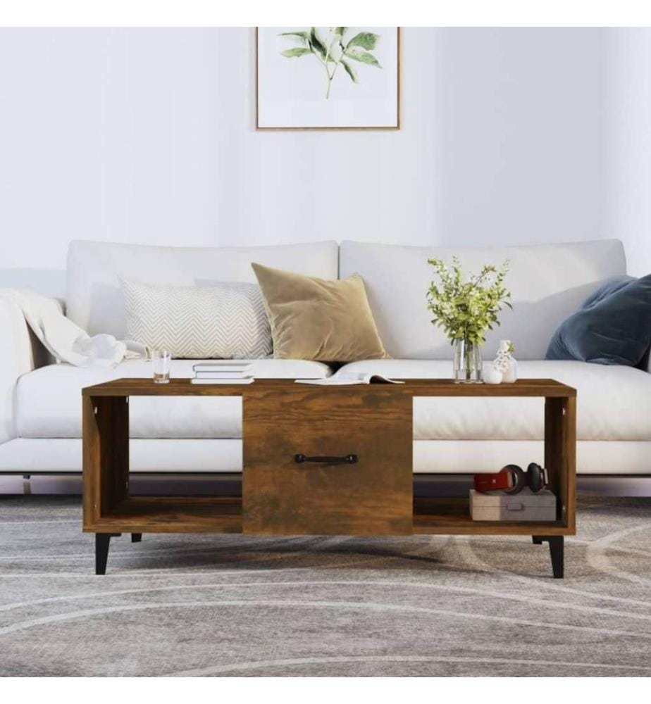 Couchtisch Räuchereiche 102x50x40 cm Holzwerkstoff