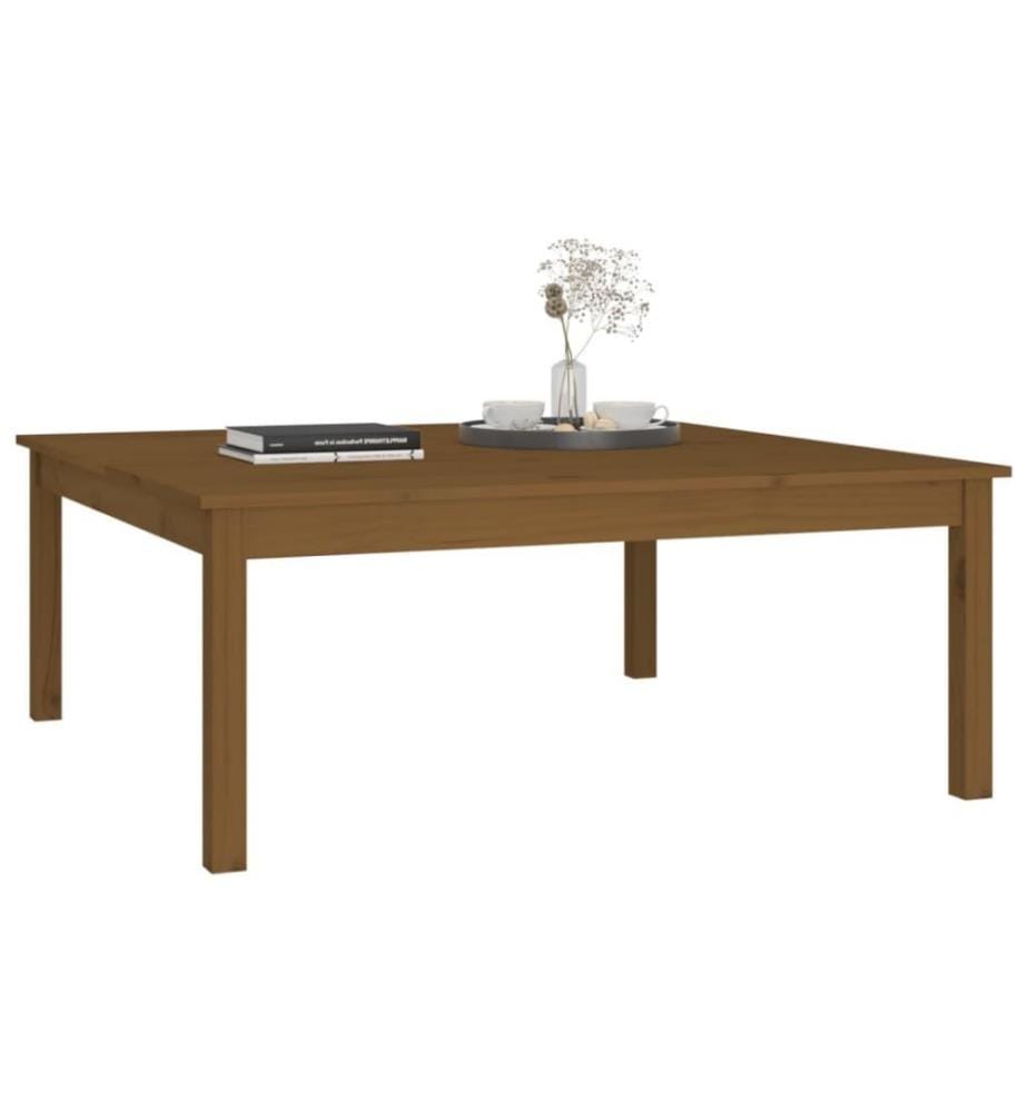 Couchtisch Honigbraun 100x100x40 cm Massivholz Kiefer