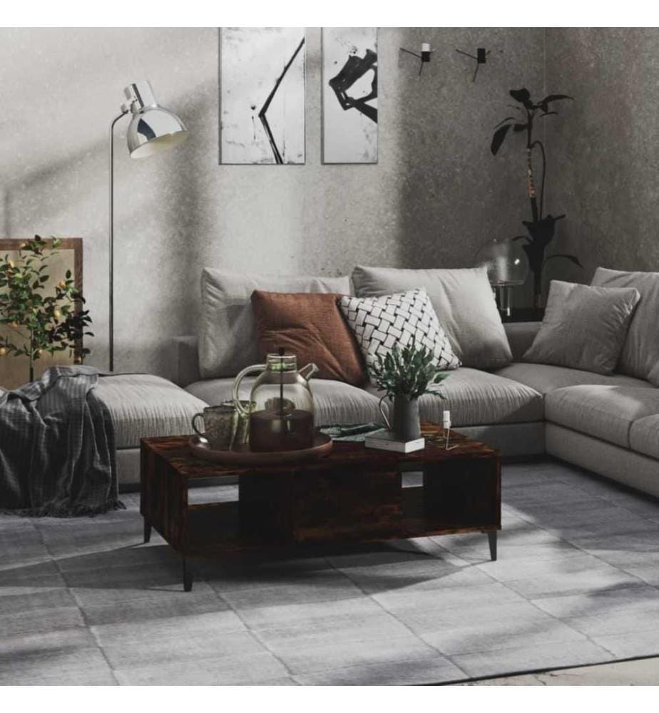 Couchtisch Räuchereiche 103,5x60x35 cm Holzwerkstoff