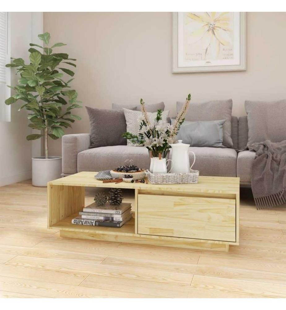 Couchtisch 110x50x33,5 cm Massivholz Kiefer