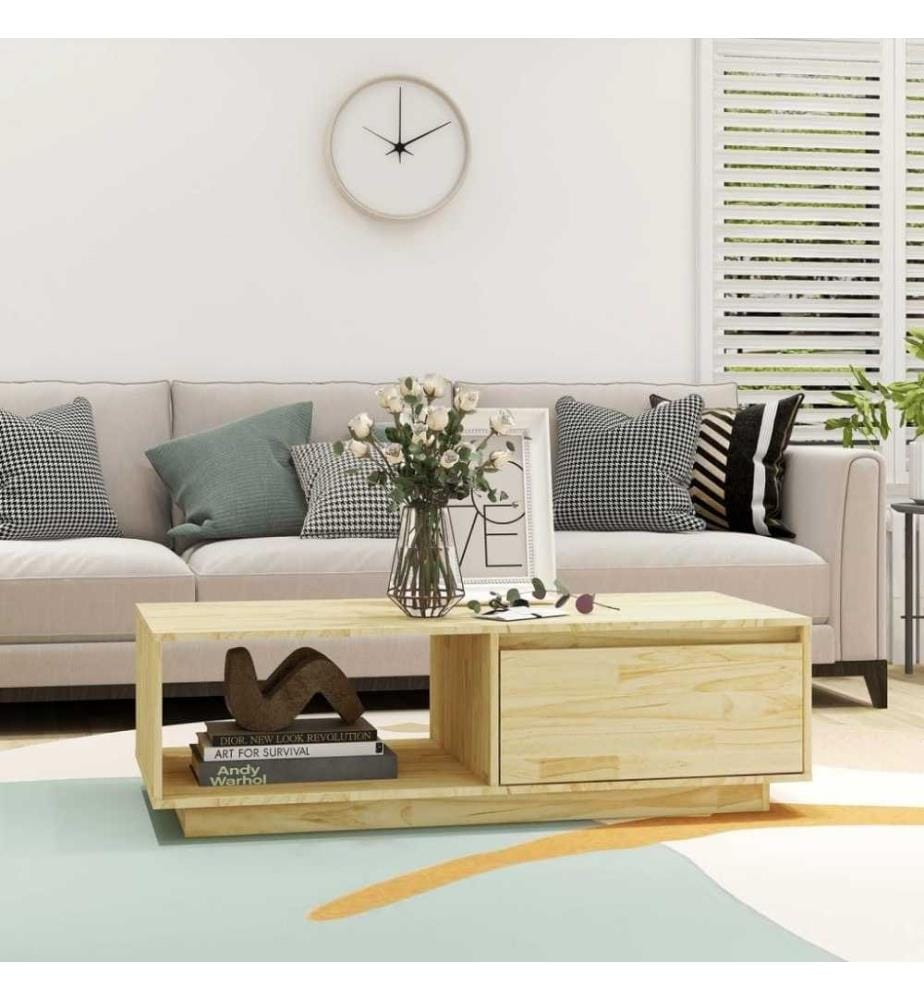 Couchtisch 110x50x33,5 cm Massivholz Kiefer