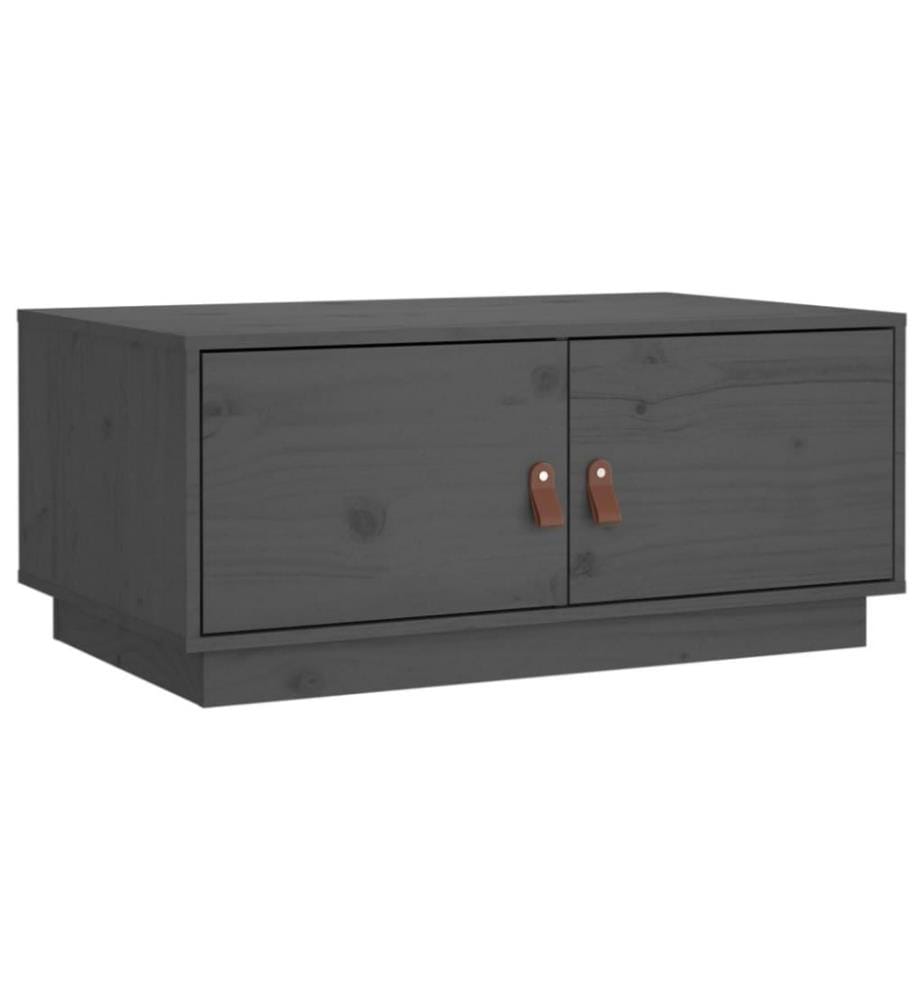 Couchtisch Grau 80x50x35 cm Massivholz Kiefer