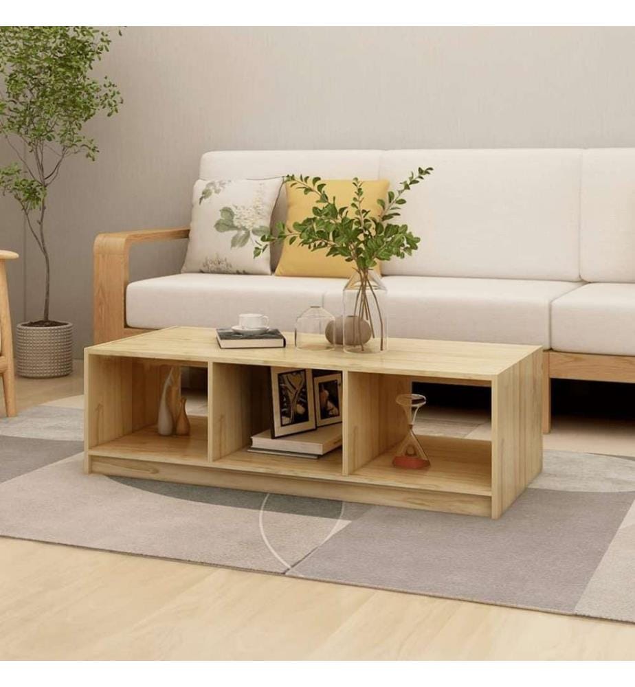 Couchtisch 110x50x34 cm Massivholz Kiefer
