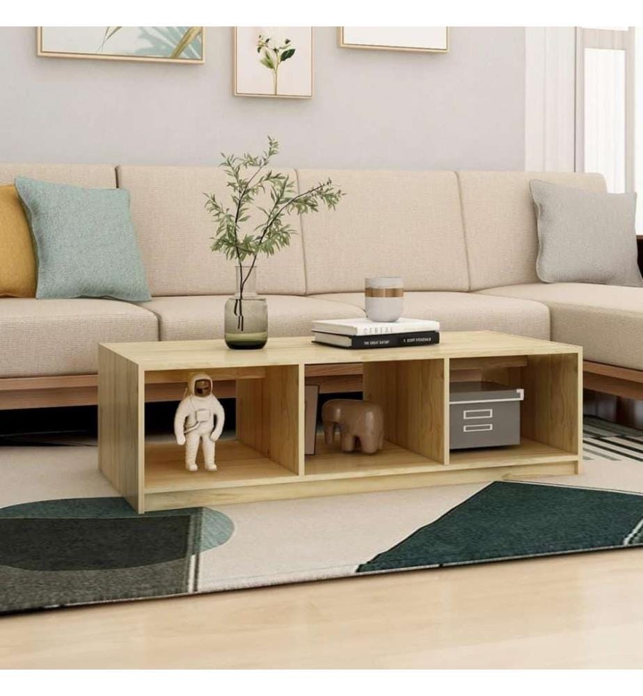 Couchtisch 110x50x34 cm Massivholz Kiefer