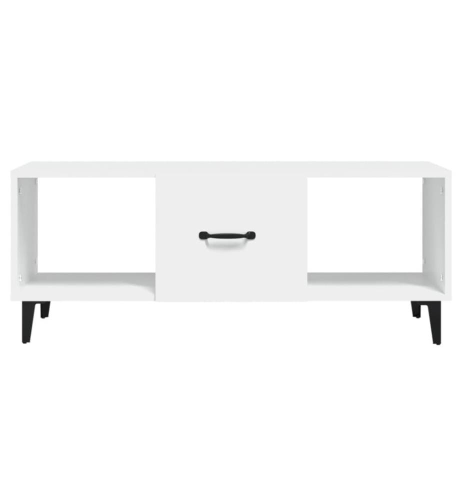 Couchtisch Weiss 102x50x40 cm Holzwerkstoff