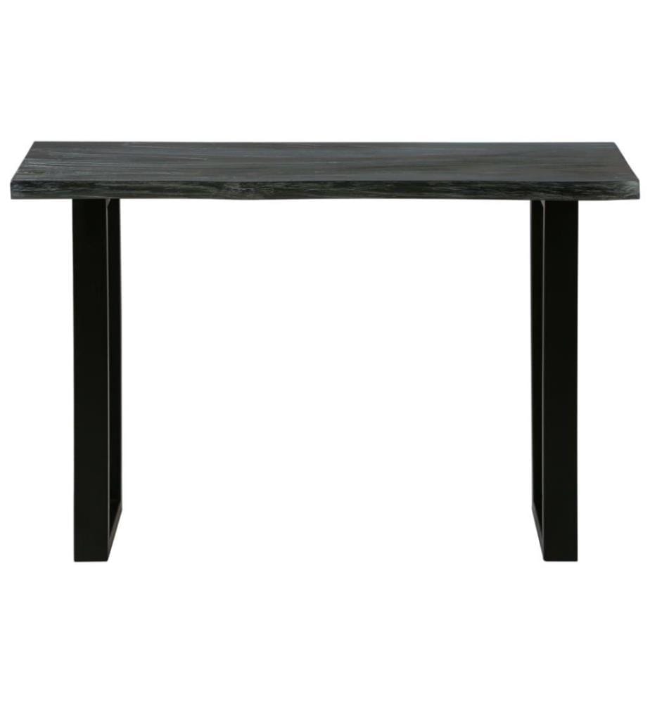 Konsolentisch Mindi-Holz Massiv 110 x 35 x 75 cm Grau