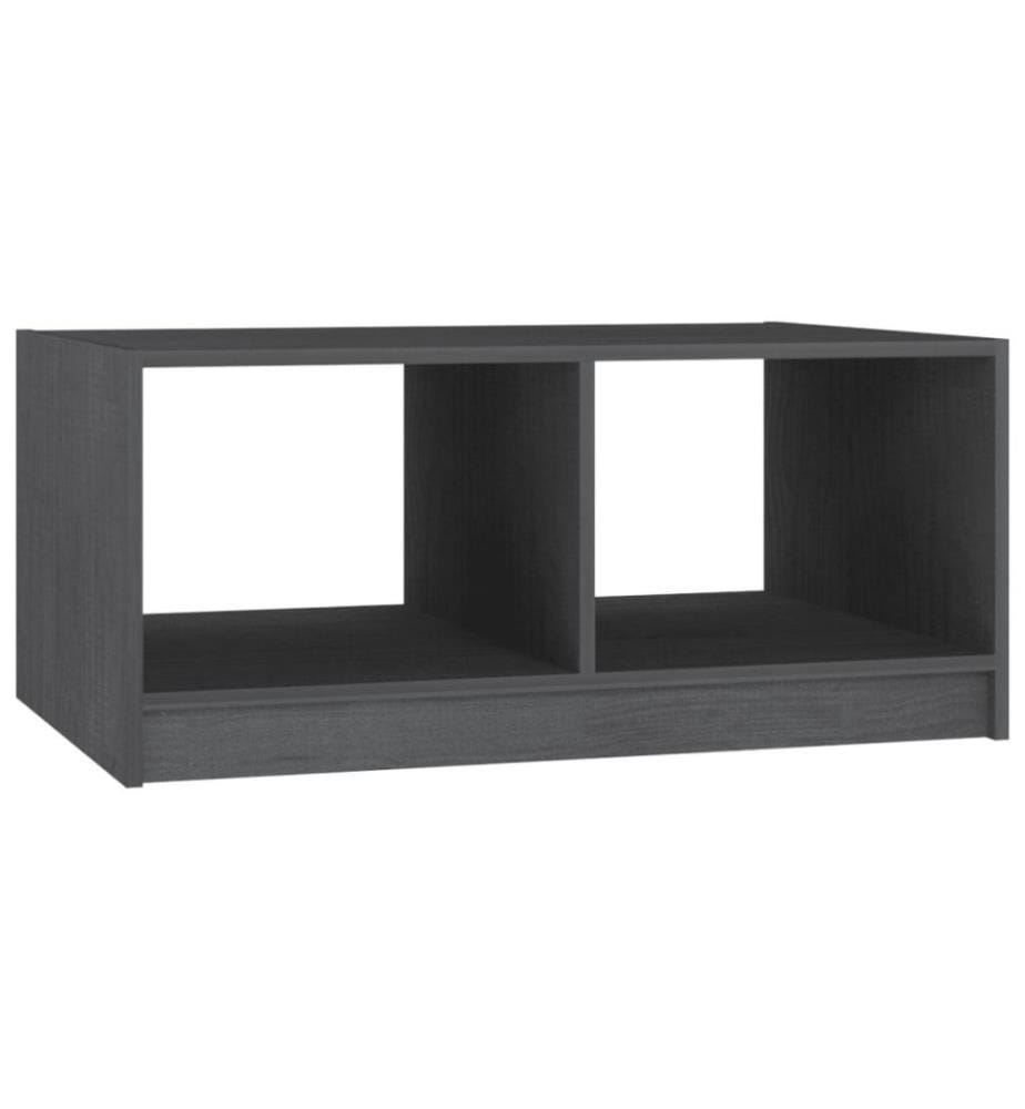 Couchtisch Grau 75x50x33,5 cm Massivholz Kiefer