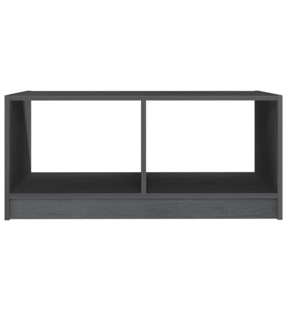 Couchtisch Grau 75x50x33,5 cm Massivholz Kiefer