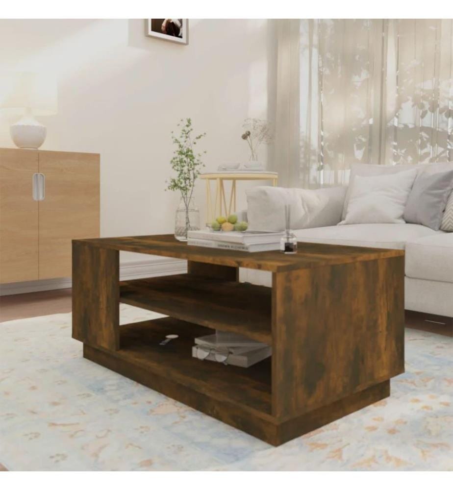Couchtisch Räuchereiche 102x55x43 cm Holzwerkstoff
