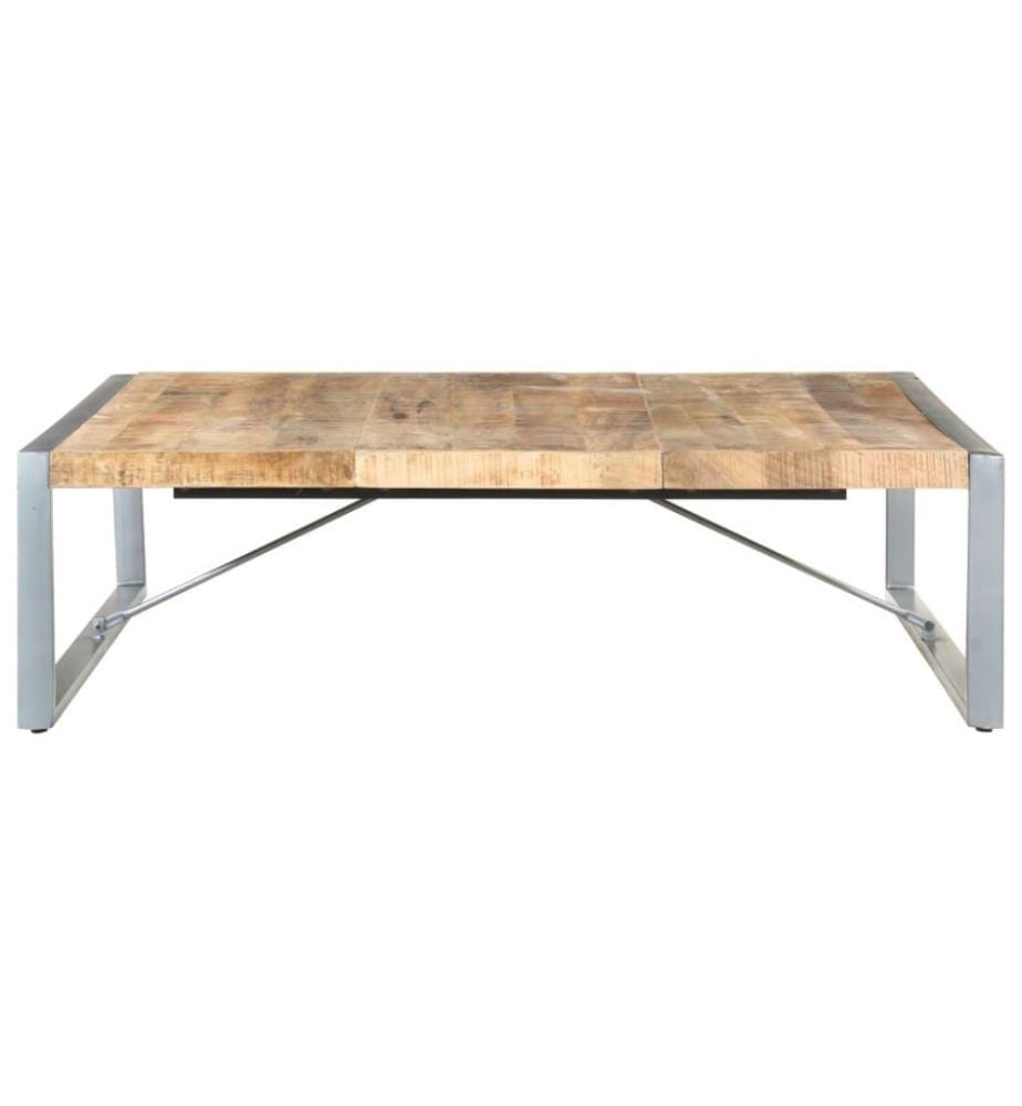 Couchtisch 140x140x40 cm Raues Mangoholz