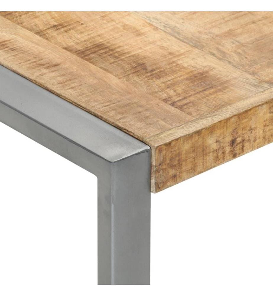 Couchtisch 140x140x40 cm Raues Mangoholz