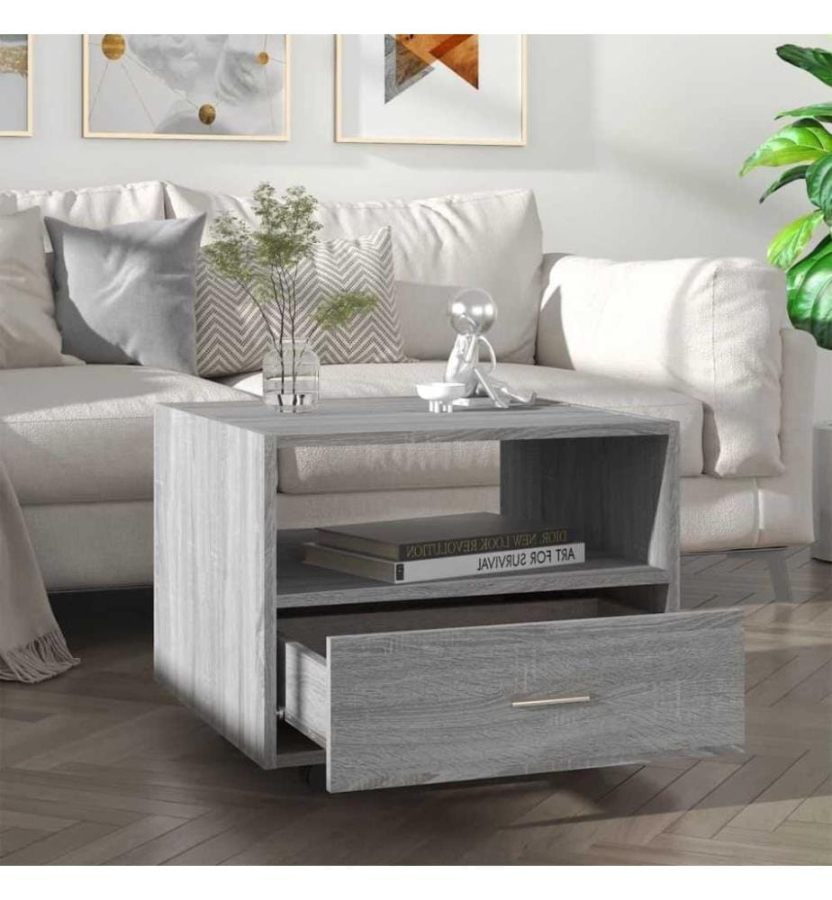 Couchtisch Grau Sonoma 55x55x40 cm Holzwerkstoff