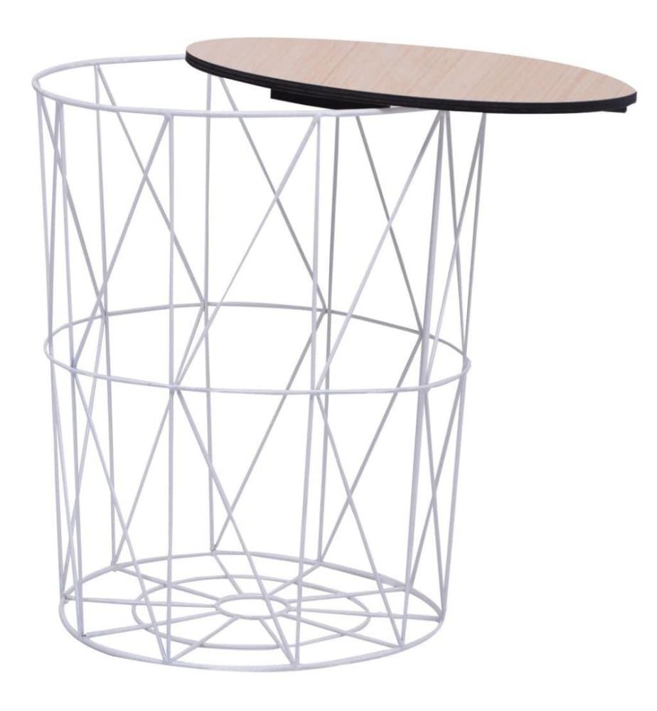 Couchtisch Weiss Ø 47 cm