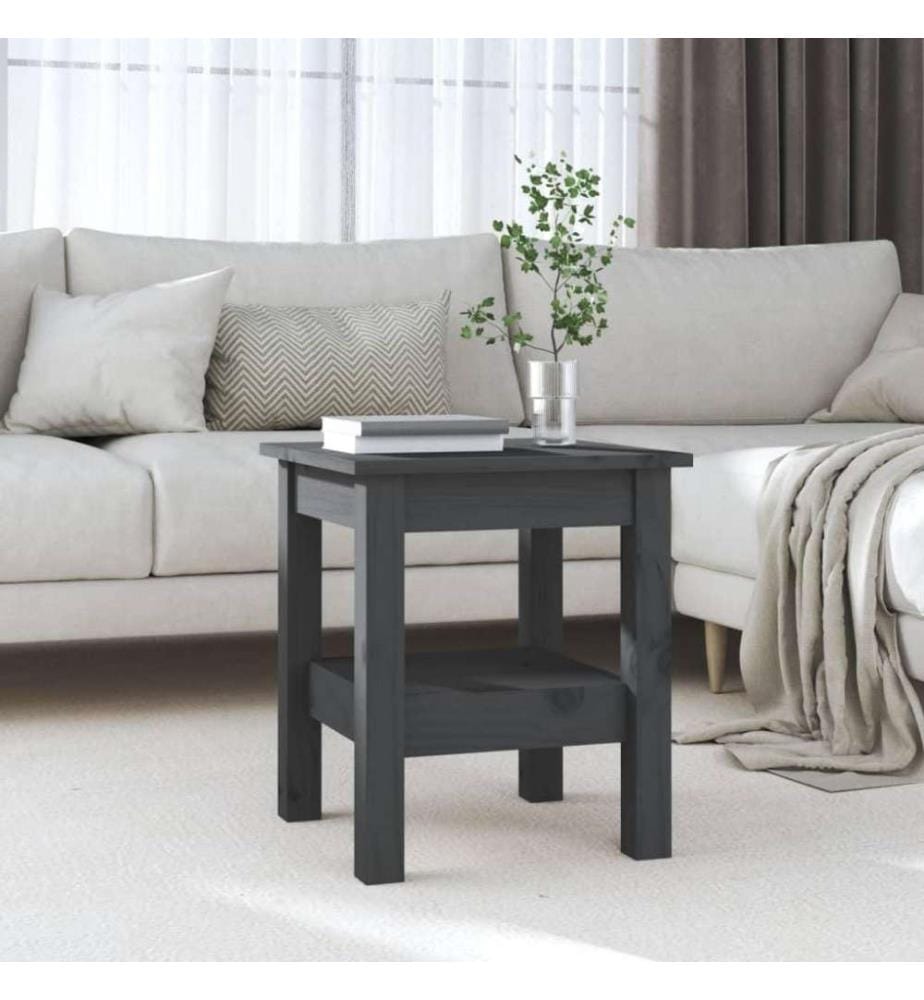 Couchtisch Grau 35x35x40 cm Massivholz Kiefer