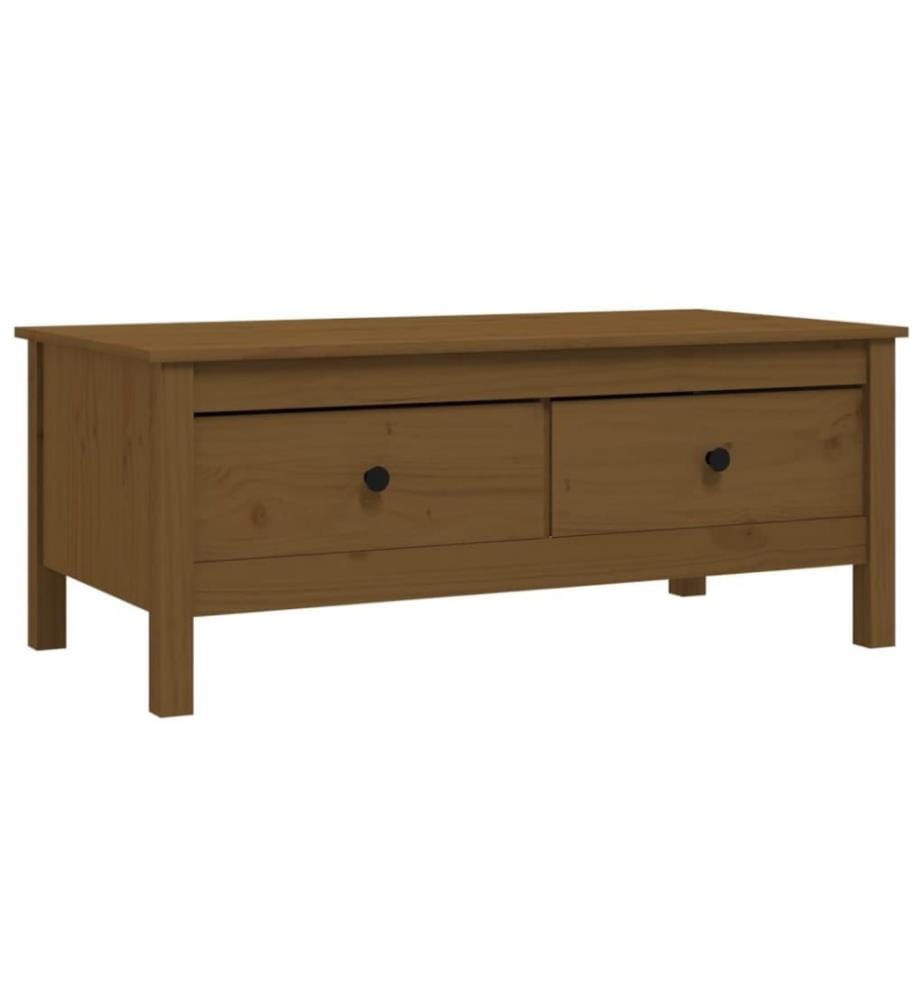 Table basse Marron miel 100x50x40 cm Bois massif de pin