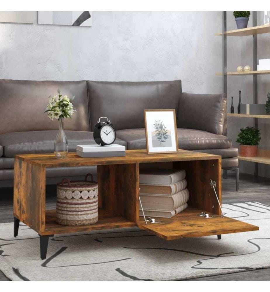 Couchtisch Räuchereiche 90x50x40 cm Holzwerkstoff