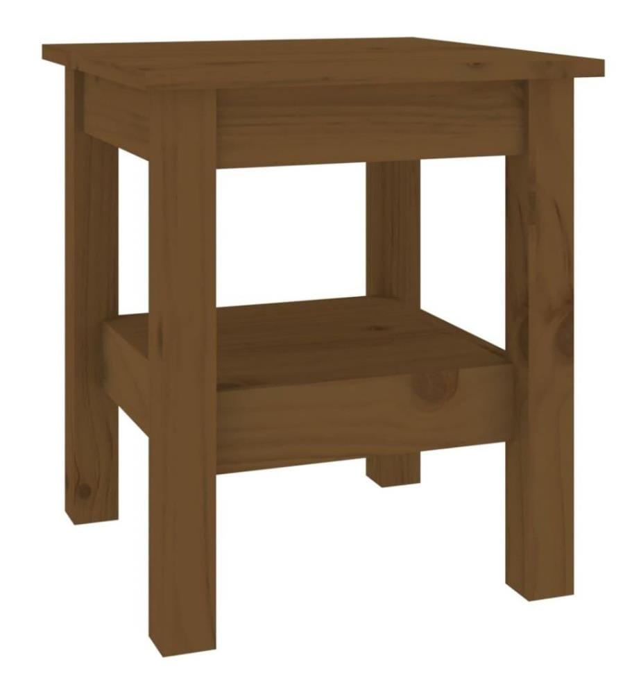 Table basse Marron miel 35x35x40 cm Bois massif de pin