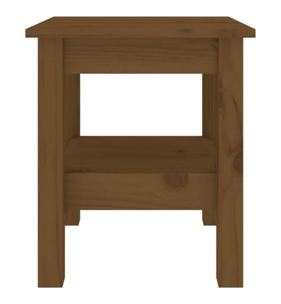 Table basse Marron miel 35x35x40 cm Bois massif de pin